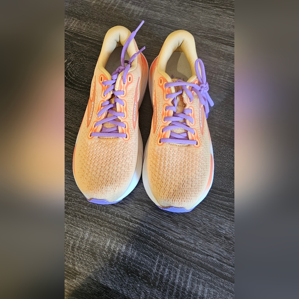 Orange and Lavender Athletic Shoes